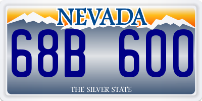 NV license plate 68B600