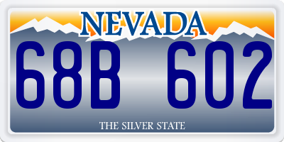 NV license plate 68B602