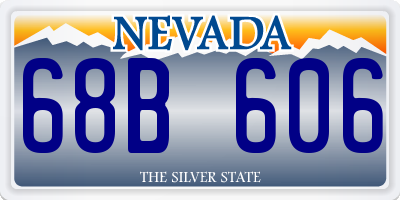 NV license plate 68B606