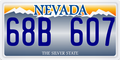 NV license plate 68B607