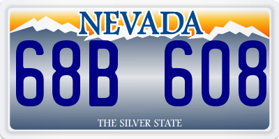 NV license plate 68B608