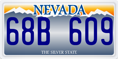 NV license plate 68B609