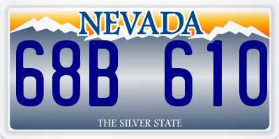 NV license plate 68B610