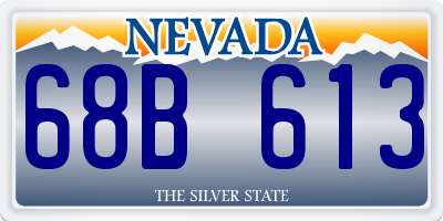 NV license plate 68B613