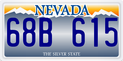 NV license plate 68B615