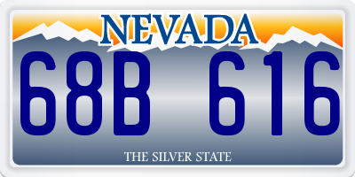 NV license plate 68B616
