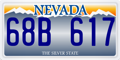 NV license plate 68B617