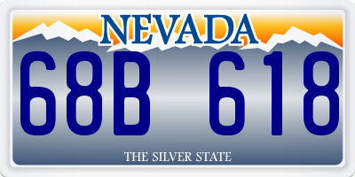 NV license plate 68B618