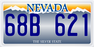 NV license plate 68B621