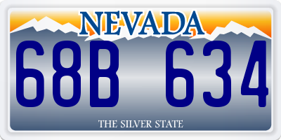 NV license plate 68B634