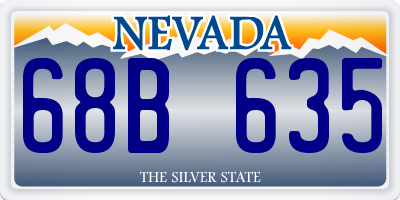 NV license plate 68B635