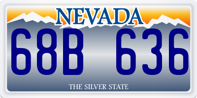 NV license plate 68B636