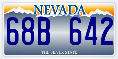 NV license plate 68B642