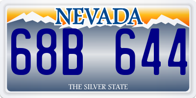 NV license plate 68B644