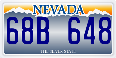 NV license plate 68B648