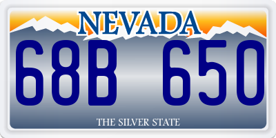 NV license plate 68B650