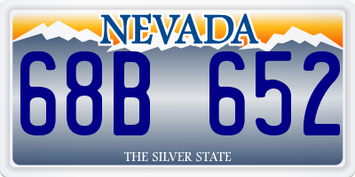 NV license plate 68B652