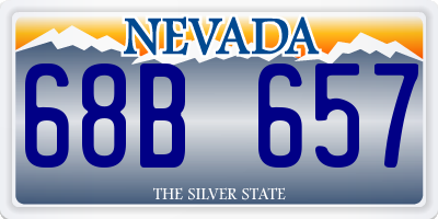 NV license plate 68B657