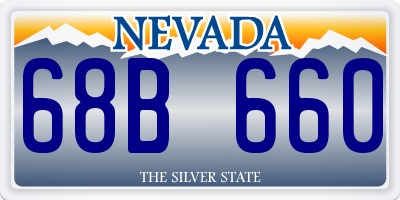 NV license plate 68B660