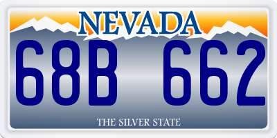 NV license plate 68B662