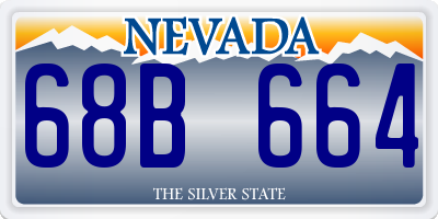 NV license plate 68B664