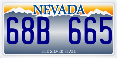 NV license plate 68B665