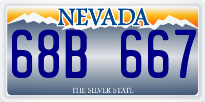 NV license plate 68B667