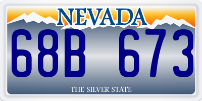 NV license plate 68B673