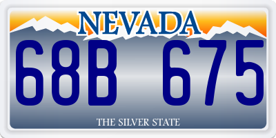 NV license plate 68B675