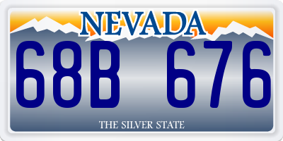 NV license plate 68B676