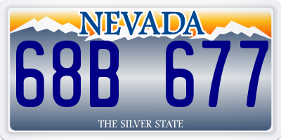 NV license plate 68B677