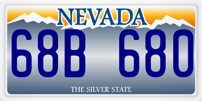 NV license plate 68B680