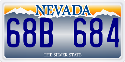 NV license plate 68B684
