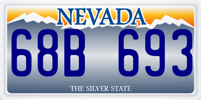 NV license plate 68B693