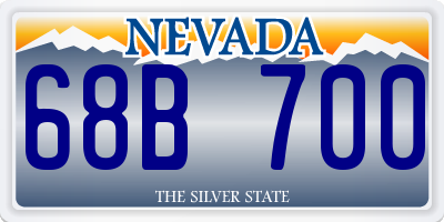NV license plate 68B700