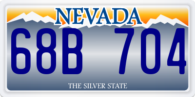 NV license plate 68B704
