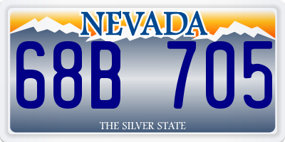 NV license plate 68B705