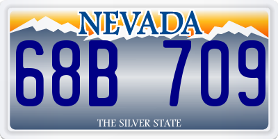 NV license plate 68B709