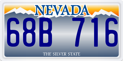 NV license plate 68B716