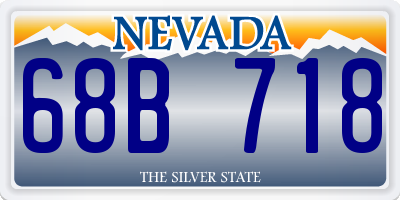 NV license plate 68B718