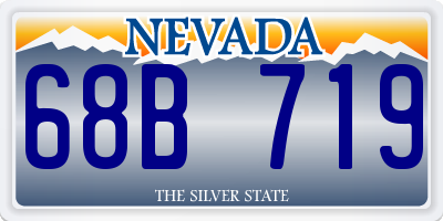 NV license plate 68B719