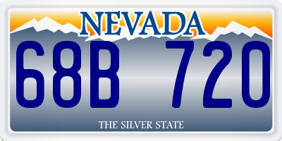 NV license plate 68B720