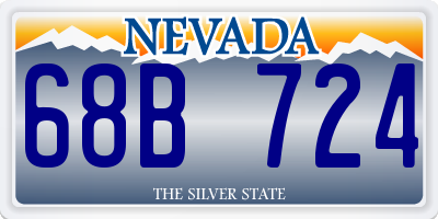 NV license plate 68B724