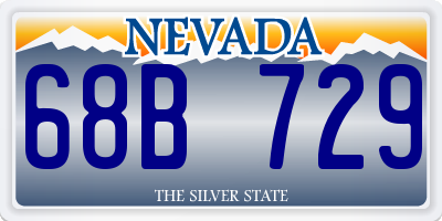 NV license plate 68B729