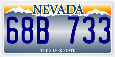 NV license plate 68B733