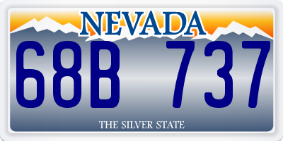 NV license plate 68B737