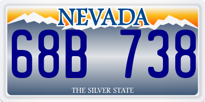 NV license plate 68B738