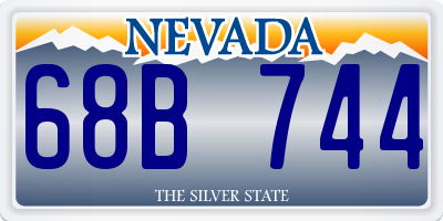 NV license plate 68B744