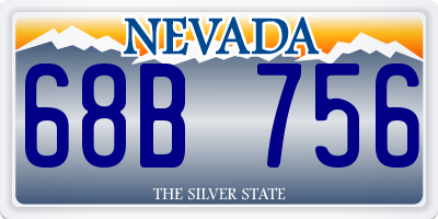 NV license plate 68B756