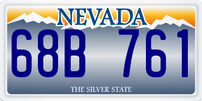 NV license plate 68B761